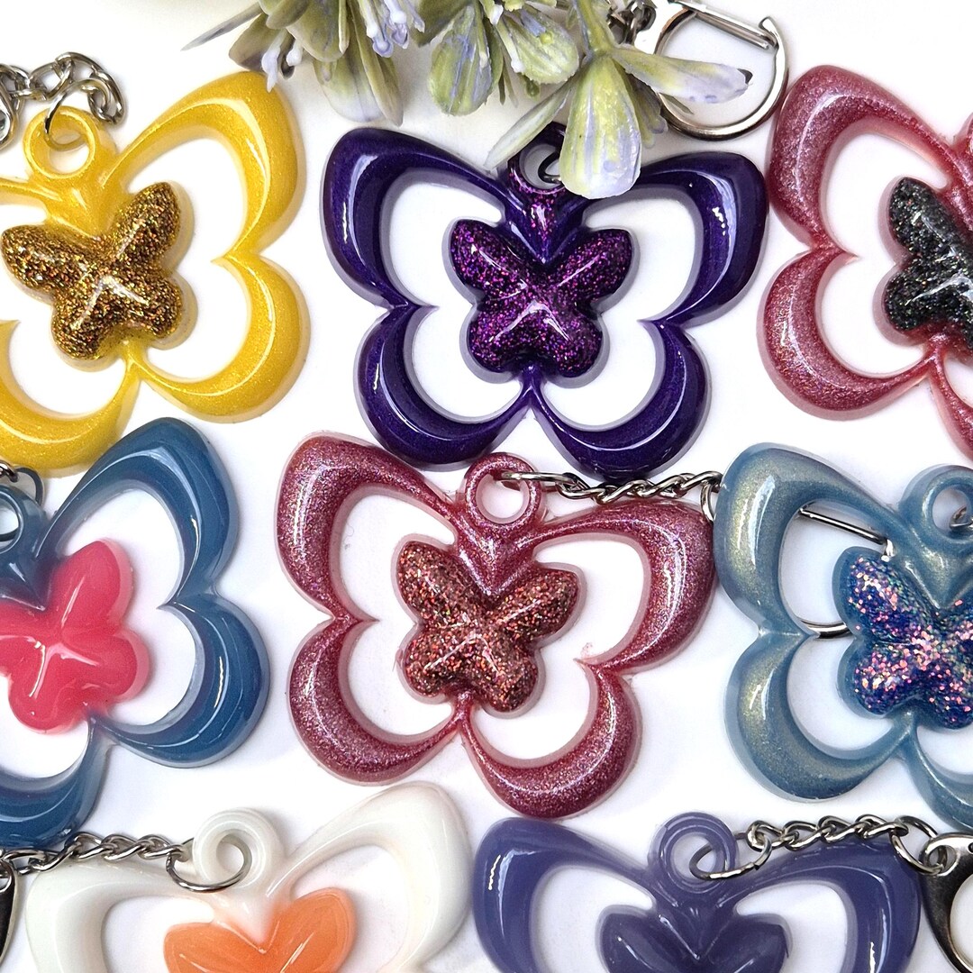 Butterfly Key Rings Key Ring Butterfly Bag Charm Butterfly Charm - Etsy