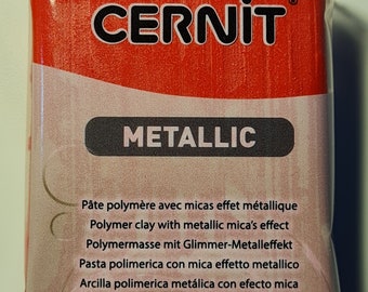 Cernit Metallic Rot 56g Nr. 400 Polymer Clay - Modelliermasse - ofenhärtend