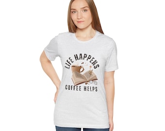 Life Happens Coffee Helps | Coffee & Book Lover Gift | Coffee fanatic