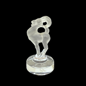 Lalique Ram Crystal Paperweight - Vintage