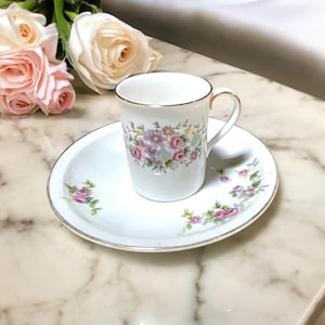Mismatched Demitasse Cup & Saucer