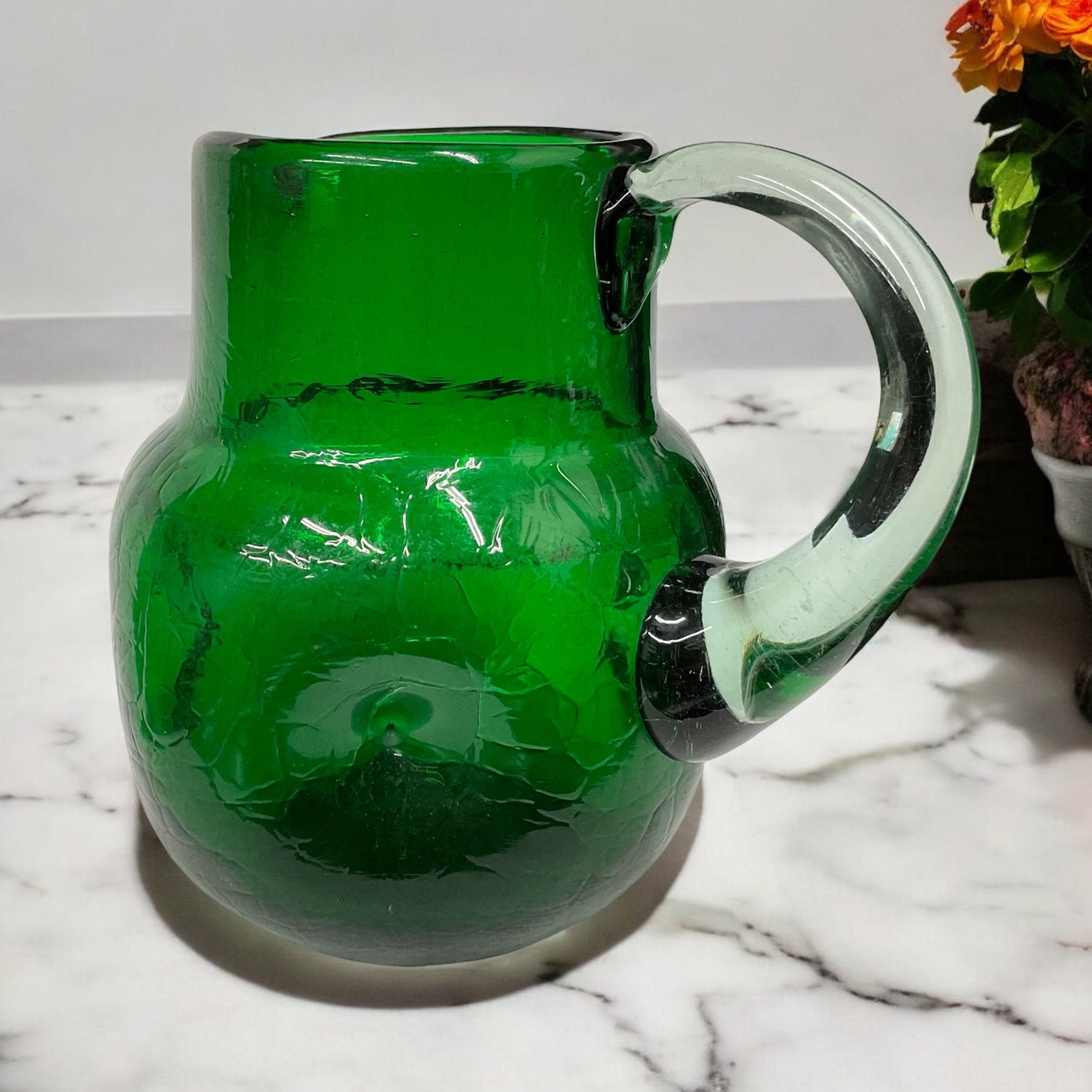 Vintage emerald green pitcher - Etsy 日本