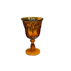 Imperial Glass Old Williamsburg Amber Water Goblet 6 1/2” Sold Individually