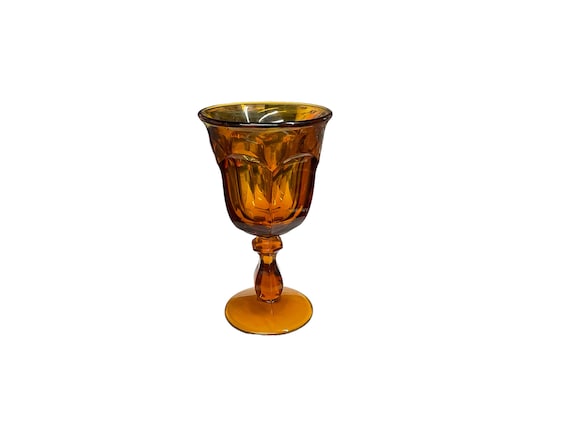 Imperial Glass Old Williamsburg Amber Water Goblet 6 1/2” Sold Individually