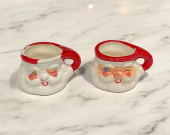 Vintage Retro Holt Howard Merry Whiskers Winking Santa Pitcher and