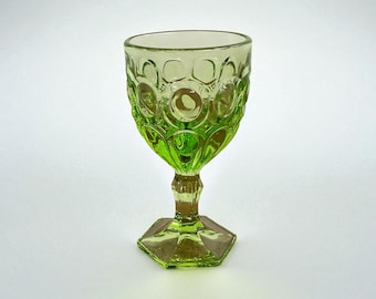 Fostoria Moonstone Green Wine Goblets - Sold Individually