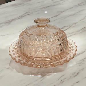 Jeannette Pink Depression Glass Butter Dish