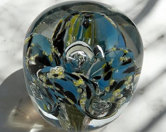 Groot handgeblazen kunstglas presse-papier 3" hoog