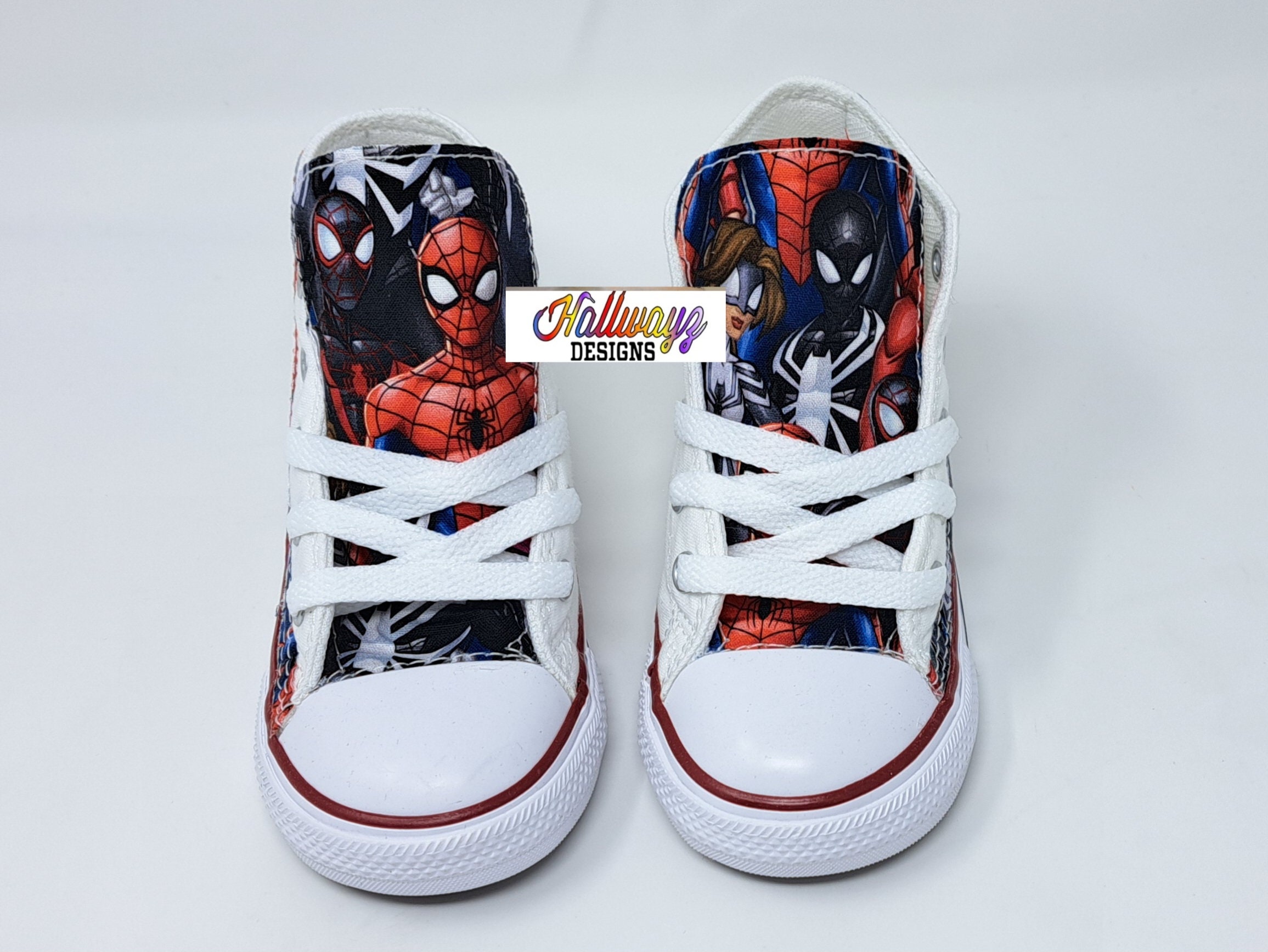 Custom Spidey Verse Converse Shoes Birthday Sneaker Licensed