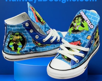 Custom TMNT Converse Sneakers: Personalized Birthday Gift