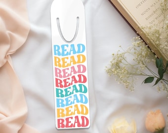 Retro Bookmark with Wavy Design, Colorful Page Holder, Reader's Gift, Book Lover Accessory
