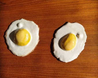 Sculpture, Sunnies wall sculpture, ceramic, fried, egg, wall, decor, art, object