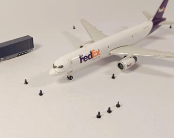 100 conos de tráfico azules para aeropuerto, maqueta de vehículo GSE, diorama a escala 1:400