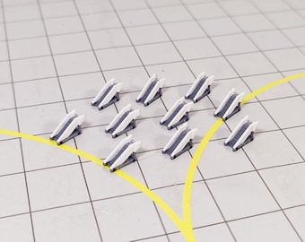 10x Escaleras para aeronaves regionales blancas, vehículos GSE del aeropuerto, diorama a escala 1:400
