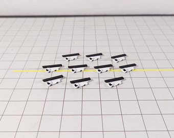 10 cargadores de equipaje de banda estrecha para vehículos aeroportuarios GSE, modelos a escala 1:400