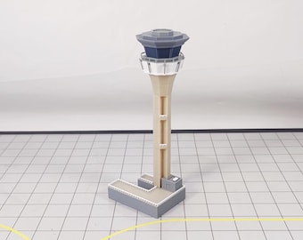 Maqueta de edificio a escala 1:400 de la Torre de Control de Tráfico Aéreo del Aeropuerto de Londres-Luton (ATC)