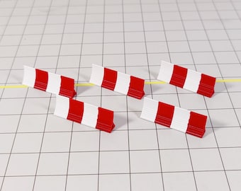 20 vallas antiexplosiones para aviones rojos y blancos, modelos de pistas de rodaje para aeropuertos, escala 1:400