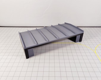 Hangar de aeronaves de gran tamaño, color negro, para mantenimiento de aeronaves, modelo de aeropuerto, escala 1:400