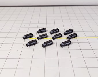 10 minibuses y furgonetas VIP/tripulación de aeropuerto negros, modelos de vehículos aeronáuticos a escala 1:400