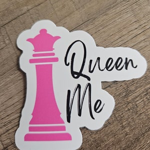 Chess 'queen Me' Vinyl Sticker - Etsy