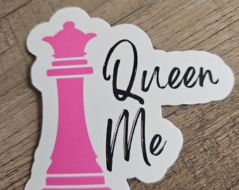 Chess 'Queen Me' Vinyl Sticker