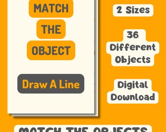 Printable Matching Worksheets, Match the Picture, Learn Matching Objects, Preschool Worksheets, Montessori Materials, Learning Materials