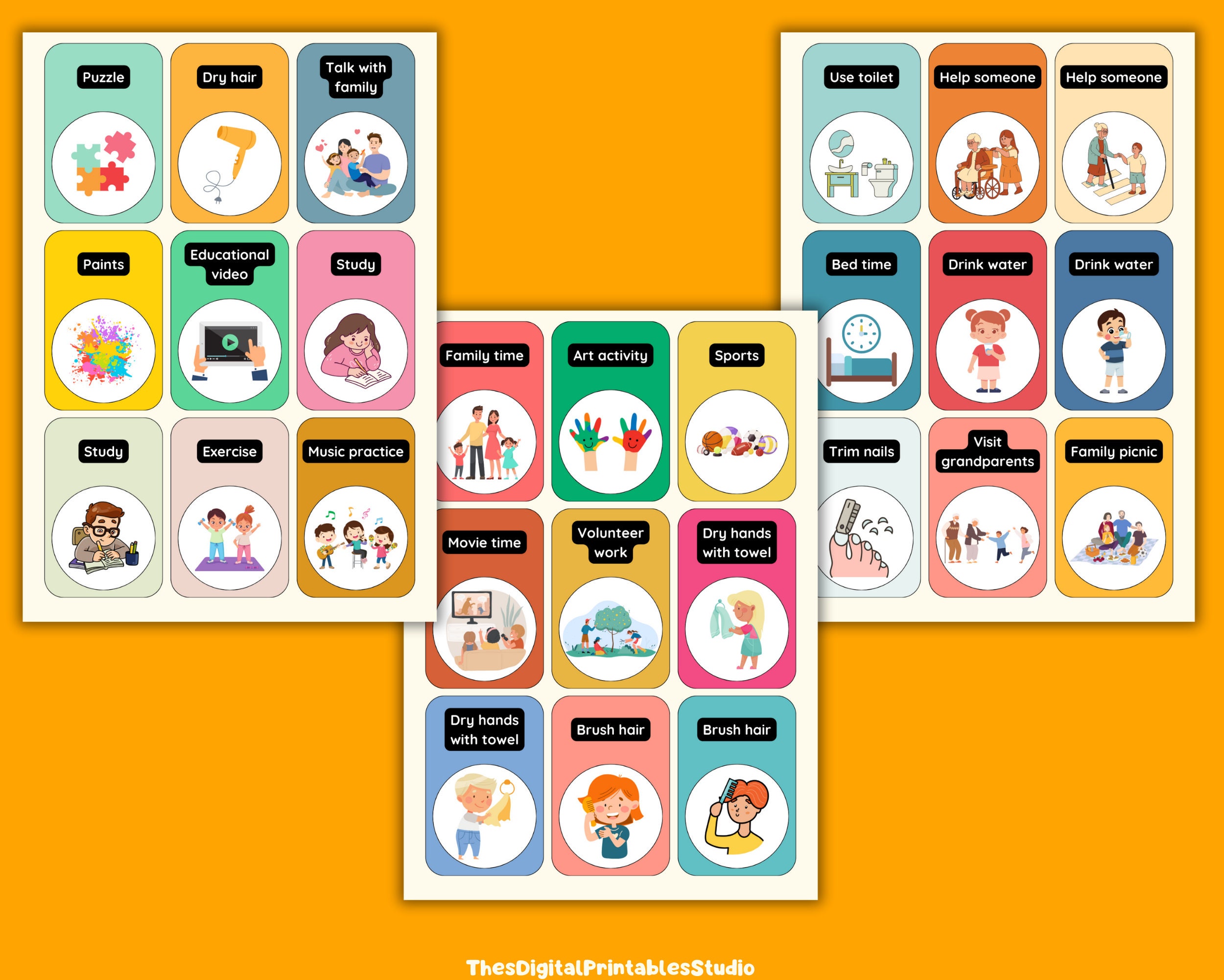 Daily Routine Cards Kindergarten Preschool Routine Chart Daily Rhythm ...