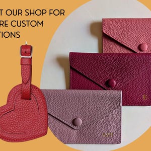 Visit our shop! We have more customizable items in genunie leather.