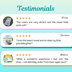 Three reviews of our store from happy customers who say they will buy again.