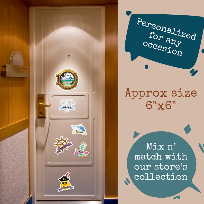 Personalized Cruise Door Magnets Customizable Cruise Line Ship Name ...