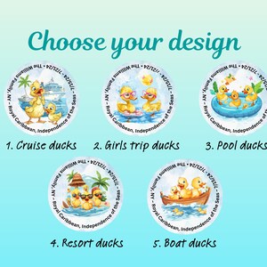 Designs to choose from: cruise ducks, girls trip ducks, pool ducks, resort ducks, boat ducks.