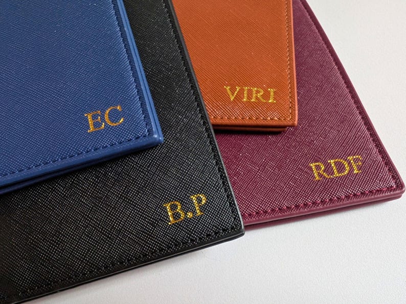 Close up of custom monogram detail with gold foil.