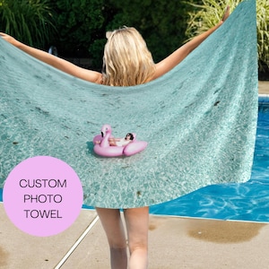 Custom Photo Towel, Custom Beach Towels, Custom Bath Photo, Personalized Towel, Family Photo Towel, Dog Picture Towel, Family Christmas Gift