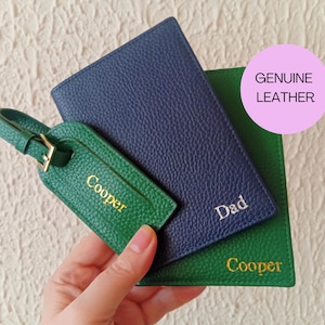 Funda de pasaporte, funda de cuero para pasaporte, etiquetas de cuero para equipaje, billetera de pasaporte personalizada, regalo de segundo aniversario, propuesta de dama de honor y padrino de boda