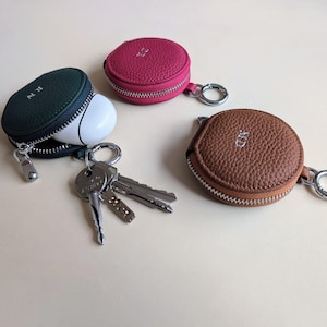 Petit étui à bijoux, porte-anneaux porte-clés, étui pour écouteurs, porte-clés porte-monnaie, mini boîte à bijoux de voyage, porte-clés en cuir cadeau de demoiselle d'honneur