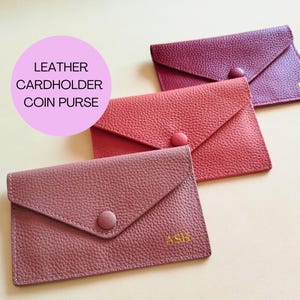 Portefeuille pour femme en cuir, cadeau de fête des mères pour elle, petite enveloppe portefeuille, portefeuille personnalisé pour maman rose, porte-monnaie porte-cartes, porte-monnaie bordeaux