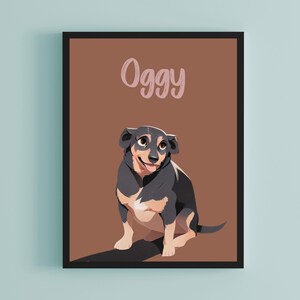 Portrety szczeniąt, spersonalizowany portret psa, pies Disneya, sztuka ścienna, prezent portretowy dla zwierząt, kot z kreskówek, prezent pamiątkowy dla zwierząt, prezent dla mamy psa, prezent dla taty psa