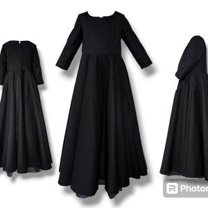 Schwarzes Kinder Kleid mit Tellerrock Abendkleid Gothic Bild 1