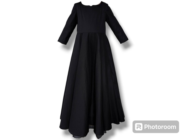 Schwarzes Kinder Kleid mit Tellerrock Abendkleid Gothic Bild 2