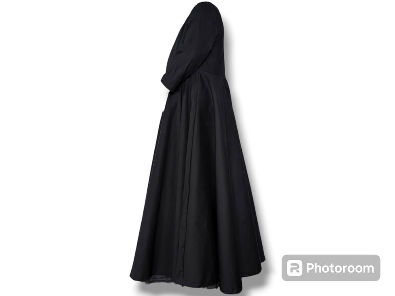 Schwarzes Kinder Kleid mit Tellerrock Abendkleid Gothic Bild 3