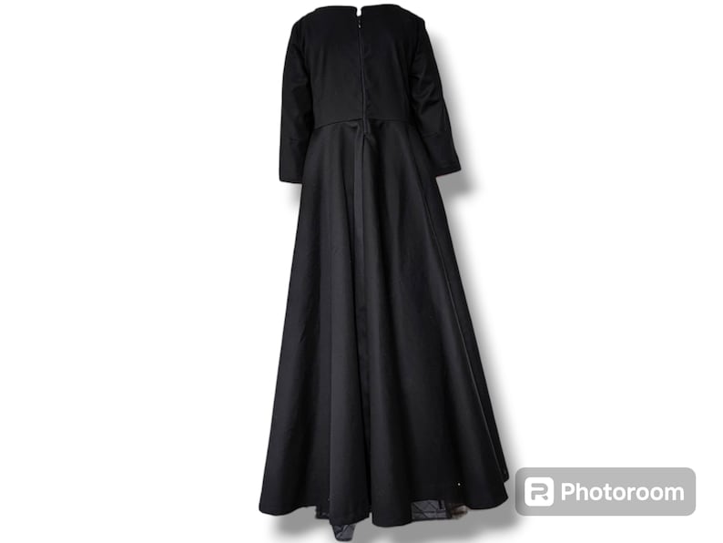 Schwarzes Kinder Kleid mit Tellerrock Abendkleid Gothic Bild 4