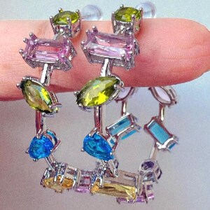 Premium crystal hoops, Antitarnish hoops, western hoops