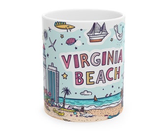 Virginia Beach Landmark Ceramic Mug - 11 oz