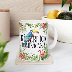 Dominican Republic Cultural Themes - Vibrant Art, 11oz Ceramic Coffee Mug, Perfect Gift! image 4