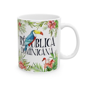 Dominican Republic Cultural Themes - Vibrant Art, 11oz Ceramic Coffee Mug, Perfect Gift!