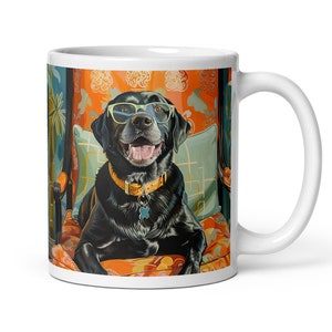 Black Labrador Mug - Fun Dog Lover Coffee Cup - 11 oz