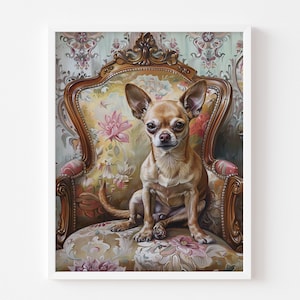 Chihuahua Gemälde - maximalistische Wandkunst