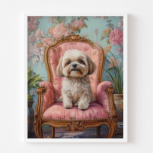Shih Tzu Fine Art Print - Maximalist wall art