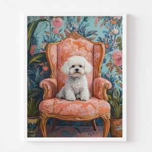 Bichon Frise fine art print - dog lover wall art