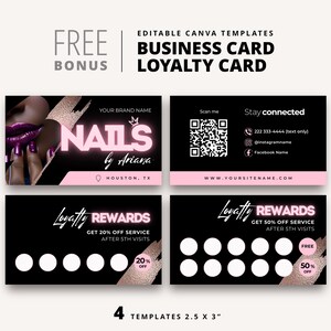 Nail Tech Acuity Schemaläggningsmall Bokning Webbplats Branding | Redigerbara Canva-banners (digital nedladdning) bild 4
